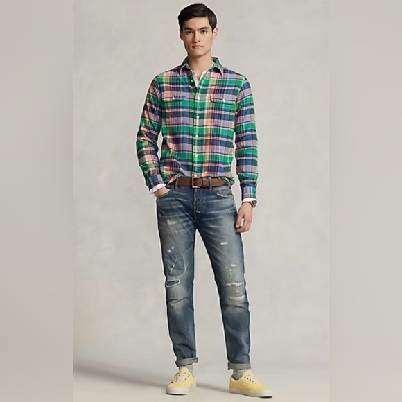 Polo Ralph Lauren Other - NWT Polo Ralph Lauren Men's Classic Fit Plaid Brushed Flannel Shirt - Size M